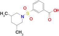 3-[(3,5-dimethylpiperidin-1-yl)sulfonyl]benzoic acid