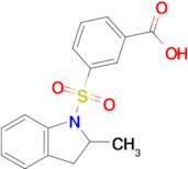 3-[(2-methyl-2,3-dihydro-1H-indol-1-yl)sulfonyl]benzoic acid