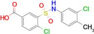 4-Chloro-3-[(3-chloro-4-methylphenyl)sulfamoyl]benzoic acid