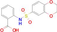 2-[[(2,3-Dihydro-1,4-benzodioxin-6-yl)sulfonyl]amino]benzoic acid