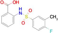 2-(4-Fluoro-3-methylbenzenesulfonamido)benzoic acid