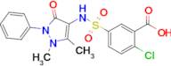 2-Chloro-5-[(1,5-dimethyl-3-oxo-2-phenyl-2,3-dihydro-1H-pyrazol-4-yl)sulfamoyl]benzoic acid