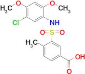 3-[(5-chloro-2,4-dimethoxyphenyl)sulfamoyl]-4-methylbenzoic acid