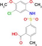 5-[(5-chloro-2,4-dimethoxyphenyl)sulfamoyl]-2-methylbenzoic acid