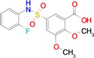 5-[(2-fluorophenyl)sulfamoyl]-2,3-dimethoxybenzoic acid