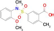 5-[(2-methoxyphenyl)(methyl)sulfamoyl]-2-methylbenzoic acid