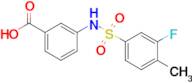 3-(3-Fluoro-4-methylbenzenesulfonamido)benzoic acid