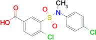 4-Chloro-3-[(4-chlorophenyl)(methyl)sulfamoyl]benzoic acid