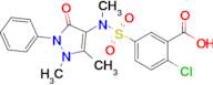 2-Chloro-5-[(1,5-dimethyl-3-oxo-2-phenyl-2,3-dihydro-1h-pyrazol-4-yl)(methyl)sulfamoyl]benzoic acid