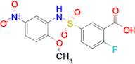 2-Fluoro-5-[(2-methoxy-5-nitrophenyl)sulfamoyl]benzoic acid