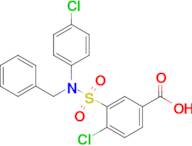 3-[benzyl(4-chlorophenyl)sulfamoyl]-4-chlorobenzoic acid