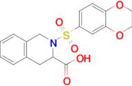 2-[(2,3-Dihydro-1,4-benzodioxin-6-yl)sulfonyl]-1,2,3,4-tetrahydro-3-isoquinolinecarboxylic acid