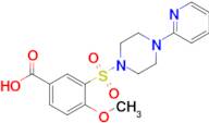4-Methoxy-3-{[4-(pyridin-2-yl)piperazin-1-yl]sulfonyl}benzoic acid