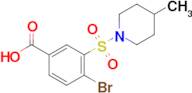 4-Bromo-3-[(4-methylpiperidin-1-yl)sulfonyl]benzoic acid