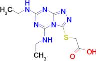 2-{[bis(ethylamino)-[1,2,4]triazolo[4,3-a][1,3,5]triazin-3-yl]sulfanyl}acetic acid