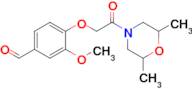 4-[2-(2,6-dimethylmorpholin-4-yl)-2-oxoethoxy]-3-methoxybenzaldehyde