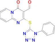 4-Oxo-2-[(1-phenyl-1H-1,2,3,4-tetrazol-5-yl)sulfanyl]-4h-pyrido[1,2-a]pyrimidine-3-carbaldehyde