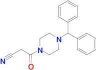 3-[4-(diphenylmethyl)piperazin-1-yl]-3-oxopropanenitrile