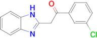 2-(1H-1,3-Benzodiazol-2-yl)-1-(3-chlorophenyl)ethan-1-one