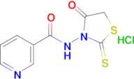 N-(4-oxo-2-thioxo-3-thiazolidinyl)-3-Pyridinecarboxamide hydrochloride (1:1)