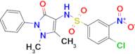 4-Chloro-n-(1,5-dimethyl-3-oxo-2-phenyl-2,3-dihydro-1H-pyrazol-4-yl)-3-nitrobenzene-1-sulfonamide