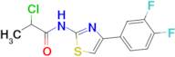 2-Chloro-N-[4-(3,4-difluorophenyl)-1,3-thiazol-2-yl]propanamide