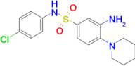 3-Amino-N-(4-chlorophenyl)-4-(piperidin-1-yl)benzene-1-sulfonamide