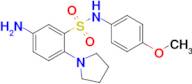 5-Amino-N-(4-methoxyphenyl)-2-(pyrrolidin-1-yl)benzene-1-sulfonamide