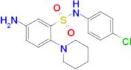 5-Amino-N-(4-chlorophenyl)-2-(piperidin-1-yl)benzene-1-sulfonamide