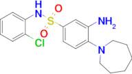 3-Amino-N-(2-chlorophenyl)-4-(hexahydro-1H-azepin-1-yl)benzenesulfonamide