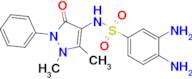 3,4-Diamino-N-(1,5-dimethyl-3-oxo-2-phenyl-2,3-dihydro-1H-pyrazol-4-yl)benzene-1-sulfonamide