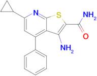 3-Amino-6-cyclopropyl-4-phenylthieno[2,3-b]pyridine-2-carboxamide