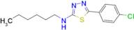 5-(4-Chlorophenyl)-N-hexyl-1,3,4-thiadiazol-2-amine