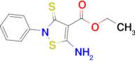 Ethyl 5-amino-2-phenyl-3-sulfanylidene-2,3-dihydro-1,2-thiazole-4-carboxylate