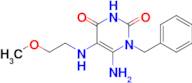 6-Amino-1-benzyl-5-[(2-methoxyethyl)amino]-1,2,3,4-tetrahydropyrimidine-2,4-dione