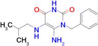 6-Amino-1-benzyl-5-[(2-methylpropyl)amino]-1,2,3,4-tetrahydropyrimidine-2,4-dione