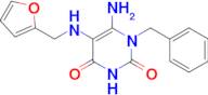 6-Amino-1-benzyl-5-[(furan-2-ylmethyl)amino]-1,2,3,4-tetrahydropyrimidine-2,4-dione