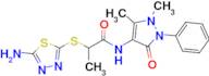 2-[(5-amino-1,3,4-thiadiazol-2-yl)sulfanyl]-n-(1,5-dimethyl-3-oxo-2-phenyl-2,3-dihydro-1h-pyrazo...