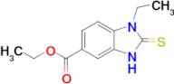 ethyl 1-ethyl-2-sulfanylidene-2,3-dihydro-1H-1,3-benzodiazole-5-carboxylate