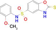 N-(2-methoxyphenyl)-2-sulfanylidene-2,3-dihydro-1,3-benzoxazole-5-sulfonamide