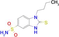 1-butyl-2-sulfanylidene-2,3-dihydro-1H-1,3-benzodiazole-5-sulfonamide