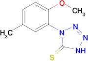 1-(2-methoxy-5-methylphenyl)-4,5-dihydro-1H-1,2,3,4-tetrazole-5-thione