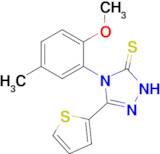 4-(2-methoxy-5-methylphenyl)-3-(thiophen-2-yl)-4,5-dihydro-1H-1,2,4-triazole-5-thione