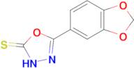 5-(2H-1,3-benzodioxol-5-yl)-2,3-dihydro-1,3,4-oxadiazole-2-thione