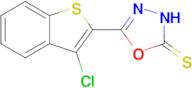 5-(3-chloro-1-benzothiophen-2-yl)-2,3-dihydro-1,3,4-oxadiazole-2-thione