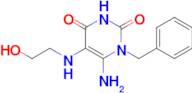 6-Amino-1-benzyl-5-[(2-hydroxyethyl)amino]-1,2,3,4-tetrahydropyrimidine-2,4-dione