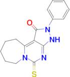 4-phenyl-8-sulfanylidene-4,5,7,9-tetraazatricyclo[7.5.0.0²,⁶]tetradeca-1,6-dien-3-one