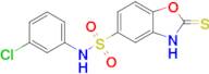 N-(3-chlorophenyl)-2-sulfanylidene-2,3-dihydro-1,3-benzoxazole-5-sulfonamide