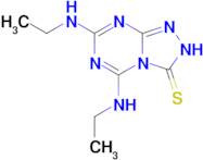 5,7-Bis(ethylamino)-1,2,4-triazolo[4,3-a][1,3,5]triazine-3(2H)-thione