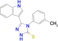 3-(1H-indol-3-yl)-4-(3-methylphenyl)-4,5-dihydro-1H-1,2,4-triazole-5-thione